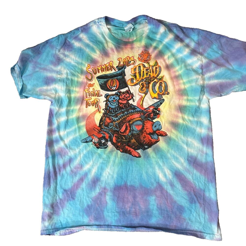 Colortone Dead & Company The Final Tour Summer 2023 Tie Dye T Shirt Size XL